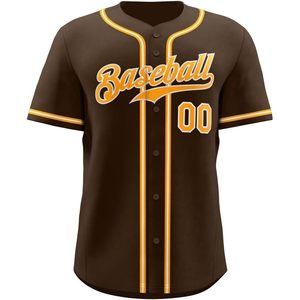 Camiseta de Béisbol Personalizada con Botones, Nombre y Número Cosidos, Unisex, Talla Grande para Adultos - Product Image 1