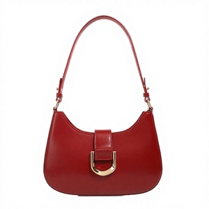 Sac à main bandoulière demi-lune en cuir de vachette véritable pour femme, style vintage anglais, motif bonbon, portable, idéal pour l'été, vente en gros - Product Image 4