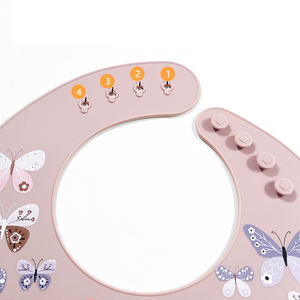 Silikon kase kaşık öğrenme yürümeye başlayan bebek yetişkin önlükler Set renkli çocuklar için su geçirmez bebek önlükler Silicona Bebaro önlük yeme - Product Image 4