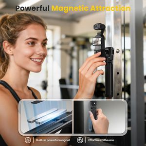 Soporte Magnético para Trípode para Action 6/5 <span class=keywords><strong>Pro</strong></span>/<span class=keywords><strong>4</strong></span>/Osmo Nano/Osmo Pocket 3/360 <span class=keywords><strong>Go</strong></span> <span class=keywords><strong>Pro</strong></span> <span class=keywords><strong>Hero</strong></span> 13/12/1/<span class=keywords><strong>4</strong></span>" Insta360 X5/X4 - Aleación de Aluminio - Product Image 5
