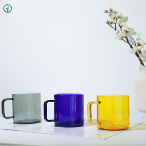 Tùy chỉnh màu uống ly thủy tinh máy rửa chén có sẵn cao thủy tinh Borosilicate cốc cà phê với xử lý vuông - Product Image 6