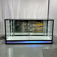 HiKUYA Großhandel Maßgefertigte 4ft 6ft 6 Fuß Lange Rauchershop Glasvitrine Wand-Glasvitrine Ausstellungsvitrinen mit LED-Beleuchtung