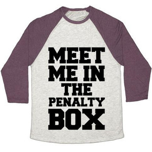 Meet Me in the Penalty Box Unisex Tri-Blend <b>Baseball</b> <b>Tee</b> - Product Image 4