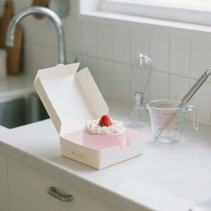 Hot bán Trắng 8 10 12 inch Vuông các tông Bánh hộp cửa sổ thấp moq cao Bánh hộp cho nhiều lớp bánh Matt cán - Product Image 3