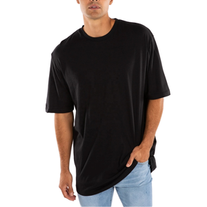 Venta al por mayor de los hombres de peso pesado Jersey Camiseta corta de media manga gota hombro liso estilo de gran tamaño con estampado bordado Diseño - Product Image 1