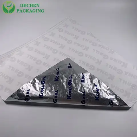Emballage de feuille d'isolation thermique nid d'abeille feuille d'aluminium hamburger Packaging