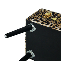 Tabouret de rangement en velours, design d'animaux sauvages