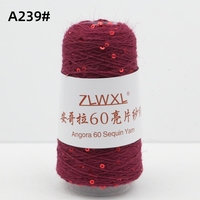 600m weiches, flauschiges 3mm langes Nerzgarn mit Pailletten 100g 60% Angora-Kaninchen haar Kaschmir garn zum Weben von Stickereien