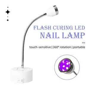 Lampu LED kuku Sensor sentuh, lampu tanpa kabel LED meja fleksibel dapat disesuaikan