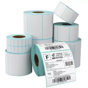 Étiquettes autocollantes de codes-barres thermiques, couleur perforée blanche imperméable, personnalisé Direct UPC FBA