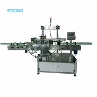 Étiqueteuse automatique électrique double face pour l'étiquetage des bouteilles sur le devant et l'arrière, composants PLC