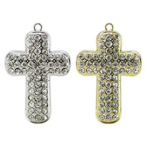 Bling forma de cruz colgante de joyería Usb Flash Drive Stick Usb de Metal Usb <span class=keywords><strong>2</strong></span>,0 de 3,0 Pendrive 32GB 16GB 8GB - Product Image 2