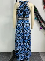 Robes Africaines pour Femmes Élégantes Dashiki Été Bretelles Fines Robe Longue Maxi Tenue Africaine Traditionnelle Féérique pour Dames