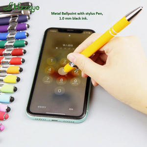 بيع بالجملة أقلام معدنية مخصصة من الألومنيوم لكرة القدم مع شاشة لمس مطاطية ناعمة للإعلان عن شعار القلم - Product Image 5