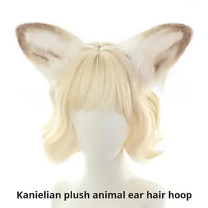 عصابة رأس يدوية الصنع على شكل أذن حيوان كرتوني من العقيق الأحمر لعروض الكوميكس - Product Image 4