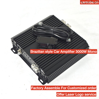 Amplificateur Monobloc de Voiture Brésilien 1 Ohm 3K Gamme Complète Classe D, Puissant pour Caisson de Basses, 3000W RMS, 6000W Crête SPL