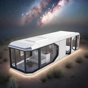 Casa móvil prefabricada Modular de lujo, contenedor de marco de acero desmontable de alta calidad, cápsula espacial similar para sala de estar de madera - Product Image 1