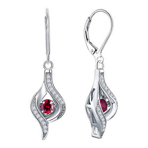 Orecchini Pendenti da Donna Placcati Argento con Zirconi Rotondi a Goccia, Gioielli Classici da Festa in Lega, Orecchini alla Moda - Product Image 3