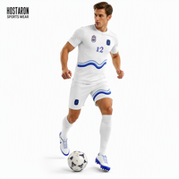 Maillots de football personnalisés HOSTARON pour les clubs européens et britanniques, 100% polyester respirant et à séchage rapide, manches courtes
