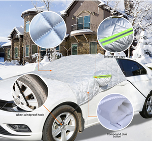 Housse <span class=keywords><strong>de</strong></span> protection pare-brise en coton, imperméable et personnalisée, pour la glace et la <span class=keywords><strong>neige</strong></span>, couleur noire - Product Image 6