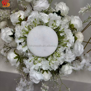 SMOOTH Nouvelle Arrivée Été Boule de Fleurs Blanches Artificielles de 40 cm Centre de Table Mariage Rose Artificielle - Product Image 6
