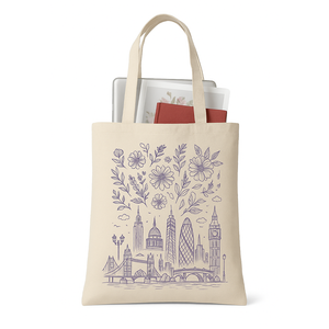 Large <strong>Plain</strong> and Printed Custom Cotton <strong>Canvas</strong> Tote Bags with Zipper for Grocery Shopping and Beach Use - Product Image 2