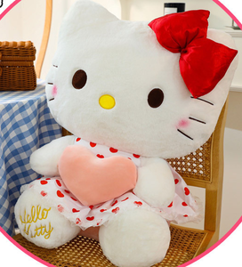 2024 Hot Bán 30cm phim hoạt hình Kitty búp bê sang trọng Thú nhồi bông Kitty búp bê sang trọng ôm trái tim xin chào mèo đồ chơi nhồi bông - Product Image 5