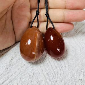 Juego de huevos de cornalina Yoni de alta calidad, piedra curativa de ágata roja directa de fábrica, Bola de Jade Kegel, huevo, ejercicio Vaginal para mujeres - Product Image 1