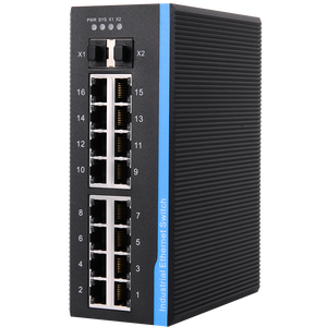 Switch Ethernet Industrial Gestionado Gigabit de 18 Puertos (16+2) 10/100/1000M, Compatible con InMax Manufacture, 12v 24v 48v - Product Image 2