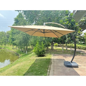 Parapluie de mariage blanc moderne en aluminium imperméable avec base, parapluie à colonne incurvée suspendu en gros de l'usine 2026 - Product Image 5