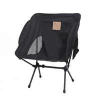 Chaise de pêche de plage en alliage d'aluminium personnalisée, ultralégère, pliable, portable, chaise lune de camping avec poche latérale pour utilisation en parc
