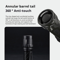 Lampe torche tactique LED mini portable rechargeable USB-C haute luminosité 1000 lumens, étanche IP68, faisceau de 360 m, en aluminium aéronautique