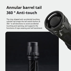 Высокояркий перезаряжаемый мини-фонарь 1000 люмен с USB-C, портативный, тактический, водонепроницаемый, из авиационного алюминиевого сплава - Product Image 5