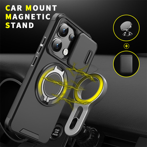Pour Xiaomi Poco M6 Pro <span class=keywords><strong>4G</strong></span> étui à glissière lentille protéger armure Funda pour Pocom6pro Poko Little M 6 Pro M6pro anneau magnétique support <span class=keywords><strong>couverture</strong></span> - Product Image 3