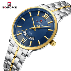 2024 nouveau NAVIFORCE 9238 Date Mans montre bracelet en acier inoxydable affaires montre-bracelet à Quartz avec pointeurs lumineux OEM montre personnalisée - Product Image 5
