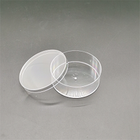 Boîte en acrylique transparente, contenants ronds en plastique avec couvercle, boîte de rangement
