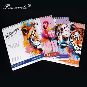 Panwenbo A3 <span class=keywords><strong>A4</strong></span> A5 24 <span class=keywords><strong>fogli</strong></span> 180gsm pittura ad acquerello a freddo senza acido carta tampone libro acquerello rilegato a spirale - Product Image 2