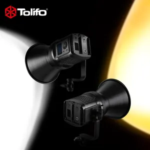 Tolifo-Luces de fotografía de estudio de vídeo, iluminación LED bicolor COB de 100W, para Youtuber