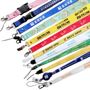 Promotional Custom Anime Sublimation Printer Blank Neck Strap Polyester Lanyard Id Card Holder Lanyard With Logo Custom
