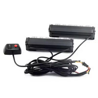 Greenshuo 1 à 2 6Led rouge bleu clignotant lumière de calandre d'urgence stroboscopique LED voyant d'avertissement pour voitures camion
