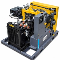 Compresseur d'air haute pression Atlas Copco B4-41 1000 Psi 1350 Cfm diesel monté sur châssis pour le forage de puits d'eau