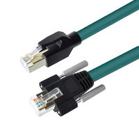 CAT 5e 6A RJ45 M/M/F/F sekrup pengunci hadiah kamera TV industri CCD Gigabit Ethernet LAN kabel interkoneksi