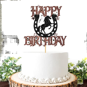 Decoración <span class=keywords><strong>para</strong></span> <span class=keywords><strong>Pastel</strong></span> <span class=keywords><strong>de</strong></span> <span class=keywords><strong>Cumpleaños</strong></span> con Diseño <span class=keywords><strong>de</strong></span> Carreras <span class=keywords><strong>de</strong></span> Caballos, Herradura, <span class=keywords><strong>para</strong></span> Niños y Niñas, Hombres y Mujeres - Product Image 2