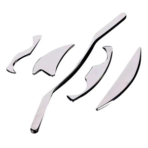 AmywellMED - Juego de 5 Herramientas de Masaje Gua Sha de Acero Inoxidable de 6 mm, Terapia de Masaje, Recuperación de la Fascia, Cuidado de Raspado para el Cuerpo - Product Image 4