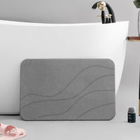 FIGOO [Tapis de bain en diatomite] Tapis en pierre à séchage rapide de forme unique pour maison moderne