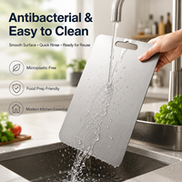 Tabla de Cortar de Titanio Puro GR1, Cumple con ASTM B265 y FDA, Libre de Microplásticos, Antibacteriana, para Cocina, Personalizable, Venta al Por Mayor, OEM