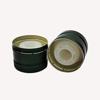 31.5*24mm stocké noir vert couleur inviolable verseur bouchons en aluminium bouchon en plastique pour bouteille d'huile d'olive