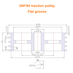 D300 * 94 v-belt katrol terkemuka Multi Groove dengan 4 alur tersertifikasi isostat untuk aplikasi menggambar kawat - Product Image 5