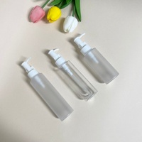 Vente directe usine – Emballage de luxe en plastique PET transparent 100 ml 120 ml avec pompe doseuse pour huile démaquillante et cosmétiques
