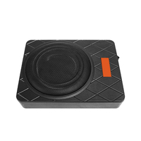 Subwoofer de voiture actif ultra-plat en aluminium AK-16S DC 12V à bobine simple de 10 pouces, 150W RMS, haut-parleur de siège fin, puissance maximale 800W
